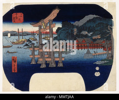 Itsukushima in Aki Provinz. zwischen 1852 und 1858. Brooklyn Museum - Itsukushima in Aki Provinz - Utagawa Hiroshige (Ando) Stockfoto