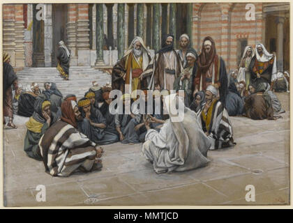 Brooklyn Museum - Jesus spricht, in der Nähe des Treasury (Jésus parle près du Trésor) - James Tissot Stockfoto