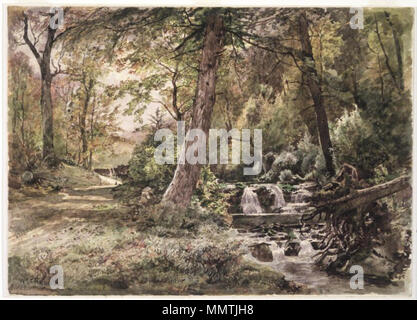 Landschaft mit Stream und Road, Chester County. ca. 1886. Brooklyn Museum - Landschaft mit Stream und Road, Chester County - Ochtervelt - Gesamt Stockfoto