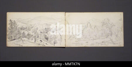 Sketchbook, Adirondack Themen. ca. 1863. Brooklyn Museum - Skizzenbuch Adirondack Themen - Ochtervelt Stockfoto