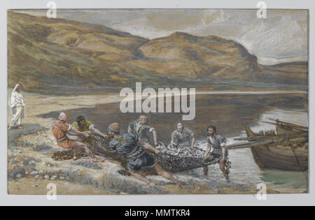 Brooklyn Museum - Das zweite Wunder Entwurf von Fischen (La seconde pêche miraculeuse) - James Tissot Stockfoto