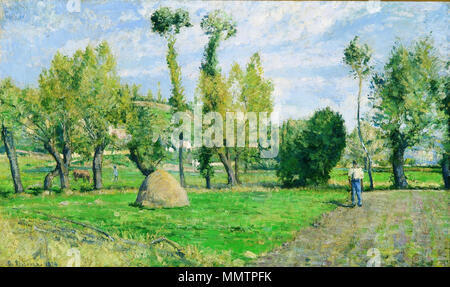 1874. Camille Pissarro - Prairies du Pantoise Valhermeil pres Stockfoto