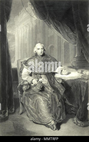 . Englisch: Kardinal Ercole Consalvi Français: Le Cardinal Ercole Consalvi. Englisch: in London im Jahre 1840 Français Veröffentlichung: Publié à Londres en 1840. Kardinal Consalvi, Thomas Lawrence Stockfoto