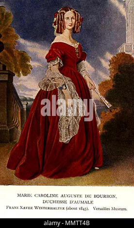 Englisch: Portrait von Louise, die erste Königin der Belgier. ca. 1841. Maria Carolina von Bourbon-Two Sizilien (Winterhalter) Stockfoto