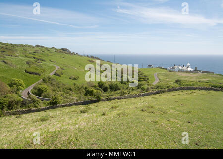 Querformat Landschaft in Durlston Country Park und Naturreservat in Dorset, Großbritannien, mit Anvil Point Lighthouse Stockfoto