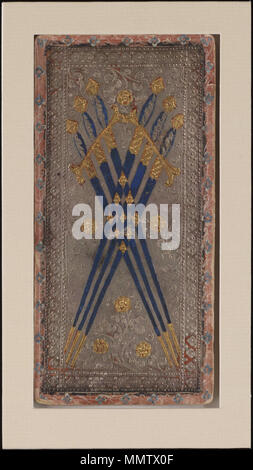 . Englisch: Sechs der Schwerter aus der Visconti tarot Deck. Italiano: Sei di Spade del mazzo Tarocchi Visconti di Modrone, detti anche Cary-Yale. . 15. Jahrhundert. Bonifacio Bembo (1420 - 1480) Alternative Namen BEMBO, Bonifazio Beschreibung italienischen Maler und illuminator Datum der Geburt / Tod 1420 nach 1477 Ort der Geburt / Todes Brescia Mailand Arbeit Periode 1447 - 1477 Arbeit Ort Mailand Authority control: Q 2486190 VIAF:?? 500021037 13191706 ULAN: WGA:? BEMBO, Bonifazio GND:? 122469453 RKD:?6348 Cary-Yale Tarot Deck - Sechs der Schwerter Stockfoto