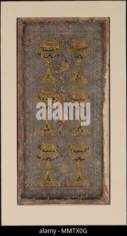 . Englisch: sechs Tassen aus der Visconti tarot Deck. Italiano: Sei di Coppe del mazzo Tarocchi Visconti di Modrone, detti anche Cary-Yale. . 15. Jahrhundert. Bonifacio Bembo (1420 - 1480) Alternative Namen BEMBO, Bonifazio Beschreibung italienischen Maler und illuminator Datum der Geburt / Tod 1420 nach 1477 Ort der Geburt / Todes Brescia Mailand Arbeit Periode 1447 - 1477 Arbeit Ort Mailand Authority control: Q 2486190 VIAF:?? 500021037 13191706 ULAN: WGA:? BEMBO, Bonifazio GND:? 122469453 RKD:?6348 Cary-Yale Tarot Deck - Sechs von Cups Stockfoto