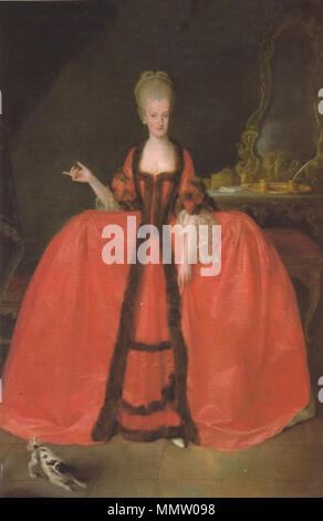 Portrait von Maria Carolina von Österreich (1752-1814). 18. Bonito-Maria Carolina Österreichs, Royal Palace in Madrid Stockfoto