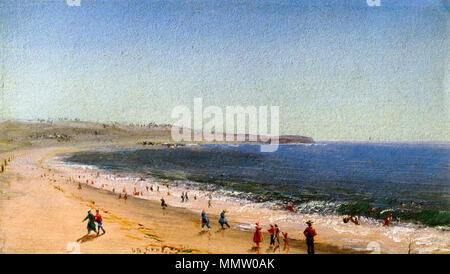 Englisch: Easton's Beach, Newport, Rhode Island. 1865. Charles De Wolf Brownell - Easton's Beach, Newport, Rhode Island Stockfoto