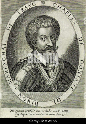 . Charles de Gontaut, duc de Biron (* 1561; † 31. Juli 1602 in Paris) war ein französischer Heerführer und Diplomat, Marschall von Frankreich. Atrium heroicum Caesarum, Regum, [...] [...] imaginibus illustr [atum]. Charles-gontaut-Biron Stockfoto