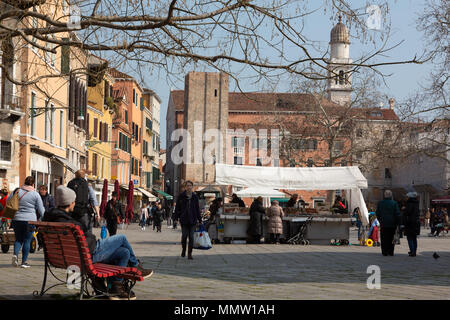 Campo Santa Margherita, Dorsoduro, Venedig, Italien Stockfoto