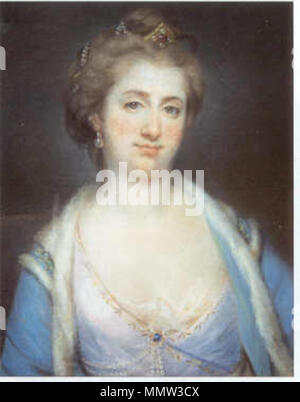 . Porträt von Elizabeth Pierrepont, Herzogin von Kingston-upon-Hull (1720-1788). zweiten Hälfte des 18. Jahrhunderts. Chudleigh, Elizabeth Stockfoto