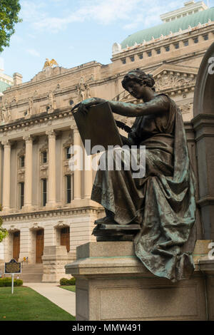 Thomas Hendricks Denkmal in Indianapolis, Indiana Stockfoto