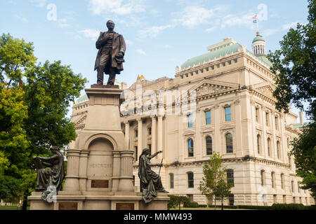 Thomas Hendricks Denkmal in Indianapolis, Indiana Stockfoto