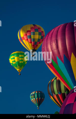 Oktober 7, 2017 - Albuquerque, New Mexico - Bunte Heißluftballons am Albuquerque Balloon Fiesta Stockfoto