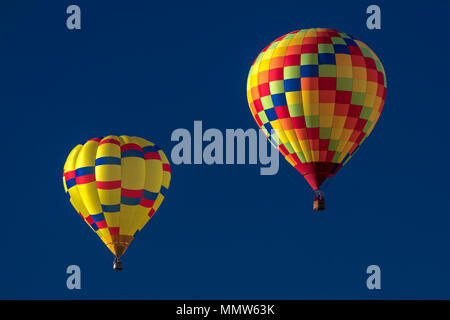 Oktober 7, 2017 - Albuquerque, New Mexico - Bunte Heißluftballons am Albuquerque Balloon Fiesta Stockfoto