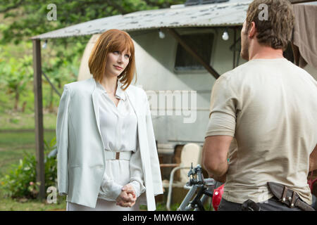 Erscheinungsdatum: Juni 12, 2015 TITEL: Jurassic World Studio: Universal Pictures Regie: Colin Trevorrow PLOT: Ein neues Theme Park, auf dem ursprünglichen Aufstellungsort von Jurassic Park gebaut, schafft eine gentechnisch veränderte Pflanze Dinosaurier, die Auffangvorrichtungen entkommt und geht auf einen Amoklauf. STARRING: Chris Pratt, Bryce Dallas Howard, Ty Simpkins. (Bild: © Universal Pictures/Entertainment Bilder) Stockfoto