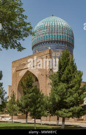Bibi-Khanum Mausoleum in Komplexen, Samarkand, Usbekistan Stockfoto