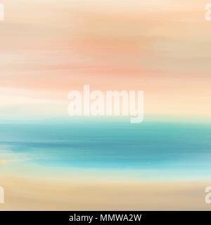 Hand gemalte Aquarell Himmel und Wolken, abstrakte Aquarell Hintergrund, Vector Illustration Stock Vektor