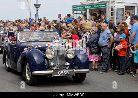 Triumph Roadster an Guernseys Liberation Day Parade Stockfoto