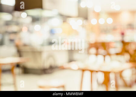 Unscharfer Hintergrund des Kunden sitzen im Restaurant bar blur Hintergrund mit Bokeh Stockfoto