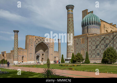 Registan-Platz, Samarkand, Usbekistan Stockfoto