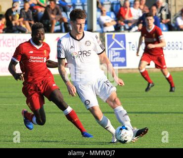 Rhyl, UK, Rhyl Fc nehmen auf Liverpool u 23 s in einem Freundschaftsspiel, Credit Ian Fairbrother/Alamy Stockfoto