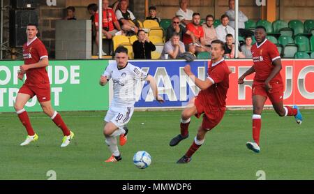 Rhyl, UK, Rhyl Fc nehmen auf Liverpool u 23 s in einem Freundschaftsspiel, Credit Ian Fairbrother/Alamy Stockfoto