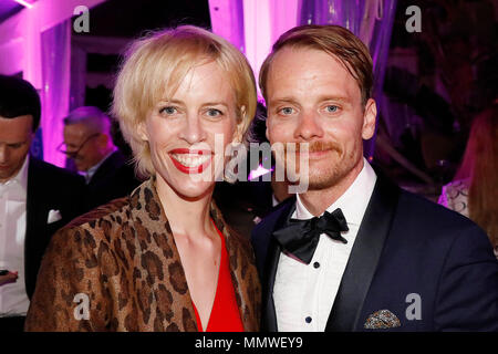 Katja Eichinger und Stefan Konarske beim deutschen Filme Empfang mit dem Festival de Cannes 2018 / 71. Internationalen Filmfestspiele von Cannes in der Villa Rothschild Médiathèque Noailles. Cannes, 12.05.2018 Stockfoto