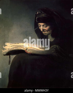 Englisch: Rembrandt's Mutter, lesen. ca. 1631-34. Nach Rembrandt (1606 - 1669) Alternative Namen Rembrandt van Rijn, Geburt Name: Rembrandt Harmenszoon van Rijn, Rembrandt Harmensz. van Rijn Beschreibung niederländische Maler, Grafiker und Zeichner Geburtsdatum / Tod 15. Juli 1606 vom 4. Oktober 1669 Ort der Geburt / Tod Leiden Amsterdam arbeiten Zeitraum zwischen ca. 1625 und ca. 1669 Arbeitsort Leiden (1620-1624), Amsterdam (1624-1625), Leiden (1625-1633), Amsterdam (1631-1669) Kontrolle: Q5598 VIAF:?:? ISNI 64013650 0000 0001 2136 3802 ULAN:?? n 500011051 LCCN: 79142935 NLA: Stockfoto