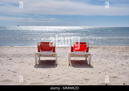 Die Küste von Spanien, Pineda de Mar, Katalonien. Stockfoto