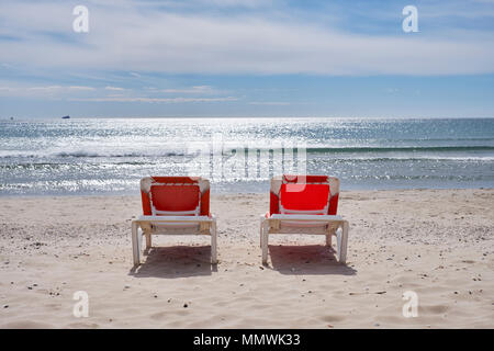 Die Küste von Spanien, Pineda de Mar, Katalonien. Stockfoto