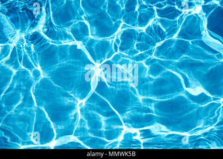Spiegelnde Wasser Welligkeit Textur in einem Pool. Stockfoto