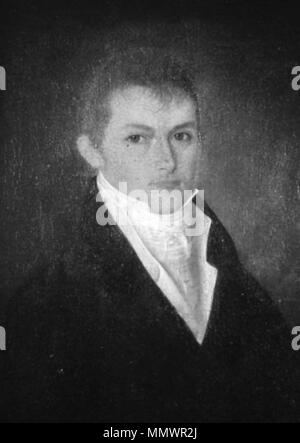 . Englisch: Ölgemälde, die jungen Louis Philippe Joseph de Roffignac, reicher Kaufmann, Bankier und ehemaliger Louisiana State Senator, Bürgermeister von New Orleans. . 2. Januar 2015. John L. de Boqueta Woiseri Graf de Roffignac Stockfoto