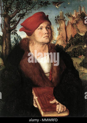 Lucas Cranach d. Ä. - Porträt von Dr. Johannes Cuspinian-WGA 05688 Stockfoto