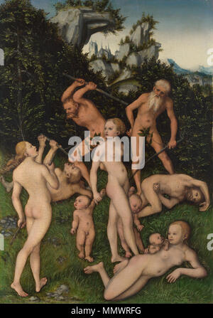 Die Früchte der Eifersucht (die in der Nähe des Silver Age). ca. 1530. Lucas Cranach der Ältere - der in der Nähe des Alter (Silber) - Google Kunst Projekt Stockfoto