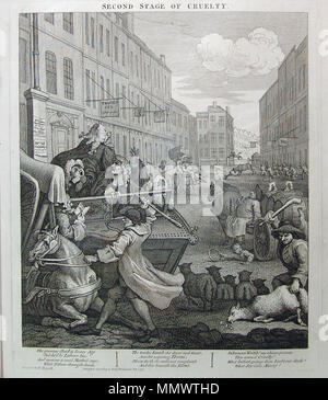 . Vier Stufen der Grausamkeit - Zweite Stufe der Grausamkeit, zweite Serie von Gravuren. 1751. William Hogarth (1697 - 1764) Beschreibung der britische Maler und Graveur Geburtsdatum / Tod 10 November 1697 25 Oktober 1764 Ort der Geburt / Todes London London Standort London, Chiswick Authority control: Q 171344 VIAF:?:? ISNI 17268409 0000 0001 2099 3749 ULAN:?? n 500004242 LCCN: 80126106 NLA:? 35201047 WorldCat Grausamkeit 2 Stockfoto