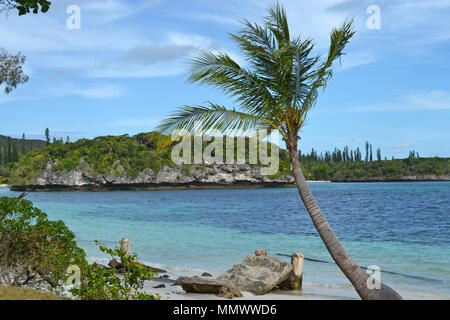 Kanumera Felsen an der Bucht Kanumera, Isle of Pines, Neukaledonien, South Pacific Stockfoto