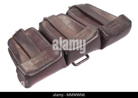 Ww1 Zeitraum Munition aus Leder Tasche - Tasche für Munition Stockfoto