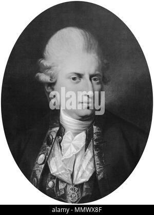 . Portrait von Johann Friedrich Struensee (1737-1772). 1771. Struensee von Juel Stockfoto