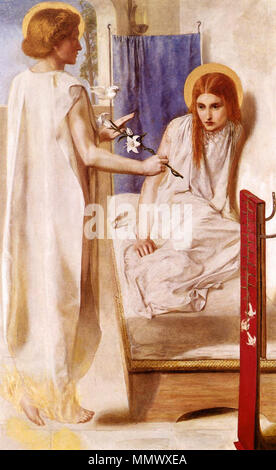 Ecce Ancilla Domini!. 1850. Dante Gabriel Rossetti - Ecce Ancilla Domini! - WGA 20105 Stockfoto