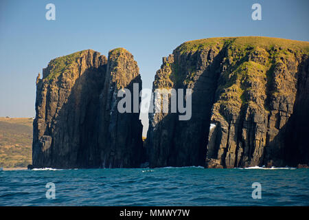 Loch-in-der-Wand, Natural Arch Bildung in der Nähe von Coffee Bay, Eastern Cape, Südafrika, Wild Coast Stockfoto