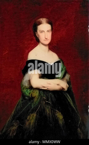 English: Porträt Maria Karolinas von neapel-sizilien (1822-1869) Deutsch: Portrait von Maria Carolina Augusta von Bourbon, Prinzessin von Sizilien, Herzogin von Aumale (1822-1869) Français: Portrait de Marie-Caroline de Bourbon-Sicile (1822-1869). 1866. MarieCarolineAugustede Bourbon-Siciles Jalabert 1866 Stockfoto