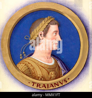 Beschreibung des douze Césars avec leurs Abbildungen 14 - Trajan Stockfoto