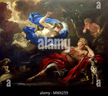 . 203 × 246 cm Diana und Endymion. zwischen 1675 und 1680. Luca Giordano (1634-1705) Alternative Namen Lucas Jordán, Luca Jordanus, Luca Fa Presto Beschreibung italienischer Maler, Zeichner, Radierer und Kupferstecher Datum der Geburt / Tod 1632 vom 12. Januar 1705 Ort der Geburt / Todes Neapel Neapel Arbeitsort Neapel (1651-1678), Rom (1654), Florenz (1679 - 1682), Venedig (1667), Bergamo (1685), Madrid (Ca. 1692 - 1702), Neapel (1702 - 1705) Kontrolle: Q 332494 VIAF:?: 233370534 ISNI? 0000 0003 6778 6987 ULAN:?? n 500115457 LCCN: 85240521 NLA:? 35670230 WorldCat Diana und Endymion von Luca Gio Stockfoto