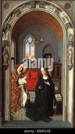 Die Verkündigung. ca. 1445. Dieric Bouts - Die Verkündigung - WGA 2979 Stockfoto