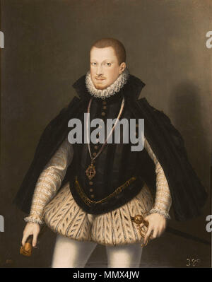 . Español: Supuesto retrato del rey Sebastián ich de Portugal (1554-1578), Que fue póstumo hijo del Infante Juan Manuel de Portugal y de la infanta Johanna von Österreich, hija a su vez del Emperador Carlos I de España. Englisch: Sebastian König von Portugal (1554-1578). Supuesto retrato del rey Sebastián ich de Portugal. zwischen ca. 1574 und ca. 1578. Don Sebastian de Portugal Stockfoto