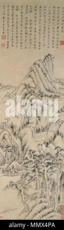 . Englisch: Dong Qichang. Steile Berge und Silent Waters. 1632. Hängerolle, Tusche auf Papier, 102,5 x 30,3 cm. Kimbell Art Museum. . 1632. Dong Qichang (1555-1636) Alternative Namen Xuanzai Beschreibung Chinesische Maler und kalligraph Datum der Geburt / Tod 1555 1636 Ort der Geburt Huating County arbeiten Zeitraum Ming Dynastie Authority control: Q 537211 VIAF:?:? ISNI 27864416 0000 0000 8367 3278 ULAN:?? n 500125621 LCCN: 80149803 GND:? 11862458 X WorldCat Dong Qichang. Steile Berge und Silent Waters. 1632. Kimbell Art Museum Stockfoto