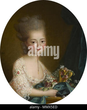 . Englisch: Portrait von Marie Joséphine von Savoyen (1753-1810). ca. 1760-1765. Drouais, Art der-Marie Josephine von Savoyen als junges Mädchen Stockfoto