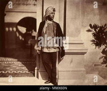 . Englisch: Duleep Singh Foto von Dr. Ernst Becker 1854 auf der unteren Terrasse in Osborne House Duleep Singh von Dr. Ernst Becker Terrasse 1854 bei Osborne Stockfoto